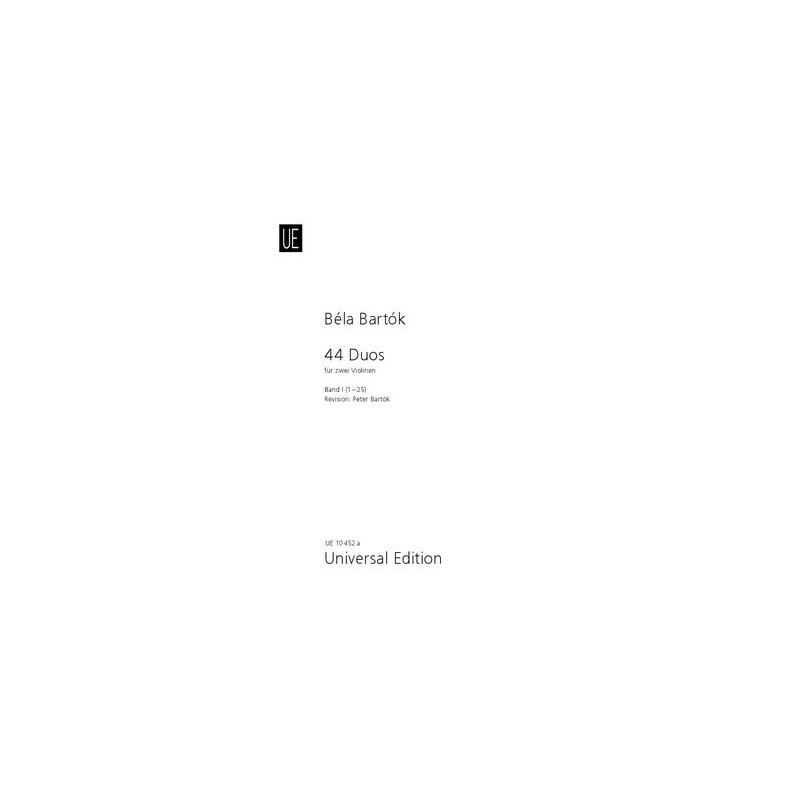 BELA BARTOK DUOS 2 VIOLONS VOLUME 1 UE10452A AVIGNON KIOSQUE A MUSIQUE BELA BARTOK DUOS 2 VIOLONS VOLUME 1 UE10452A AVIGNON KIOSQUE A MUSIQUE