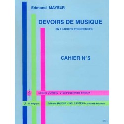 Mayeur Devoirs de musique cahier 5