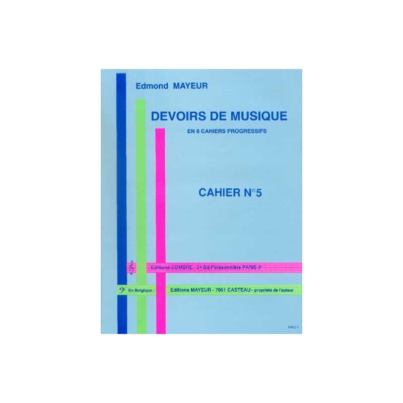 Mayeur Devoirs de musique cahier 5