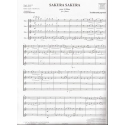 sakura sakura partition pour 4 flûtes