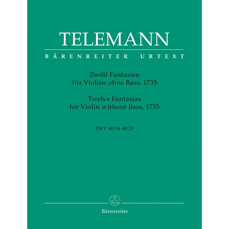 partition telemann 12 fantaisies