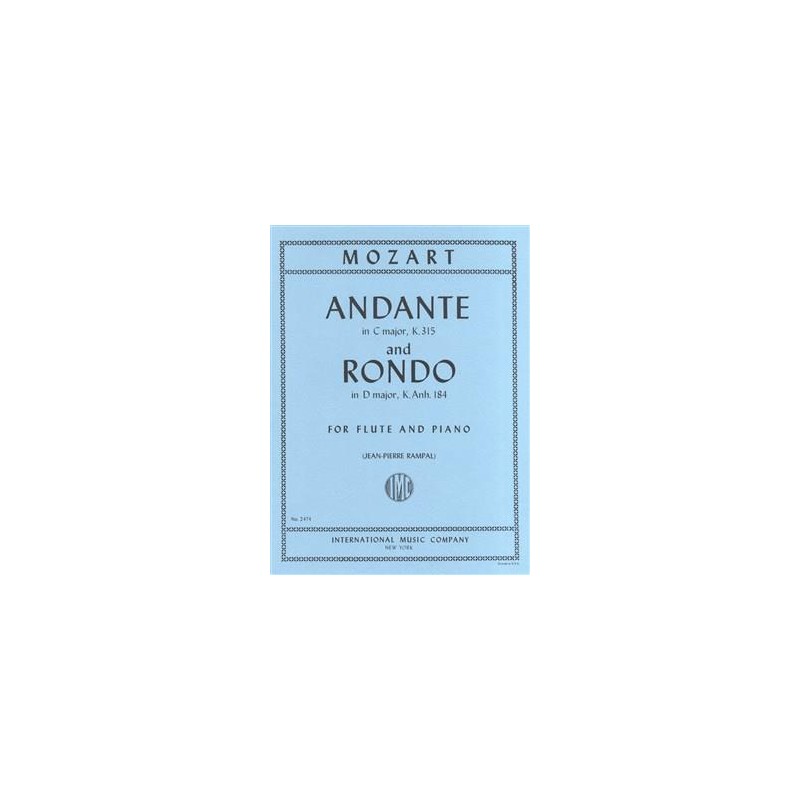 Partition Mozart Andante et Rondo pour flûte - Kiosque musique Avignon Partition Mozart Andante et Rondo pour flûte - Kiosque musique Avignon