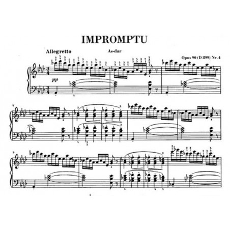 Schubert impromptu n°4 partition