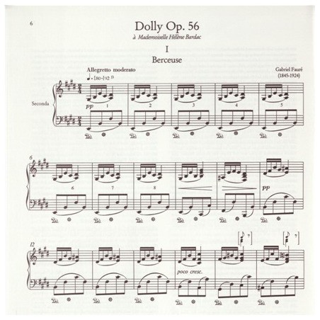 Gabriel Fauré Dolly partition piano 4 mains