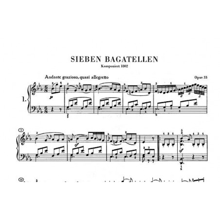 Beethoven 7 bagatelles opus 33 partition