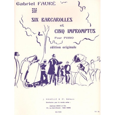 Partition piano Gabriel Fauré Barcarolles et impromptus HE09052 le kiosque à musique Avignon