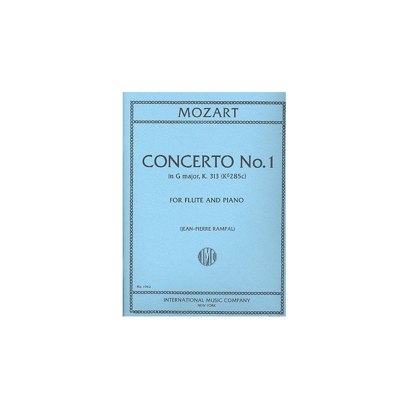 PARTITION MOZART CONCERTO FLUTE N°1 IMC1962 LE KIOSQUE A MUSIQUE