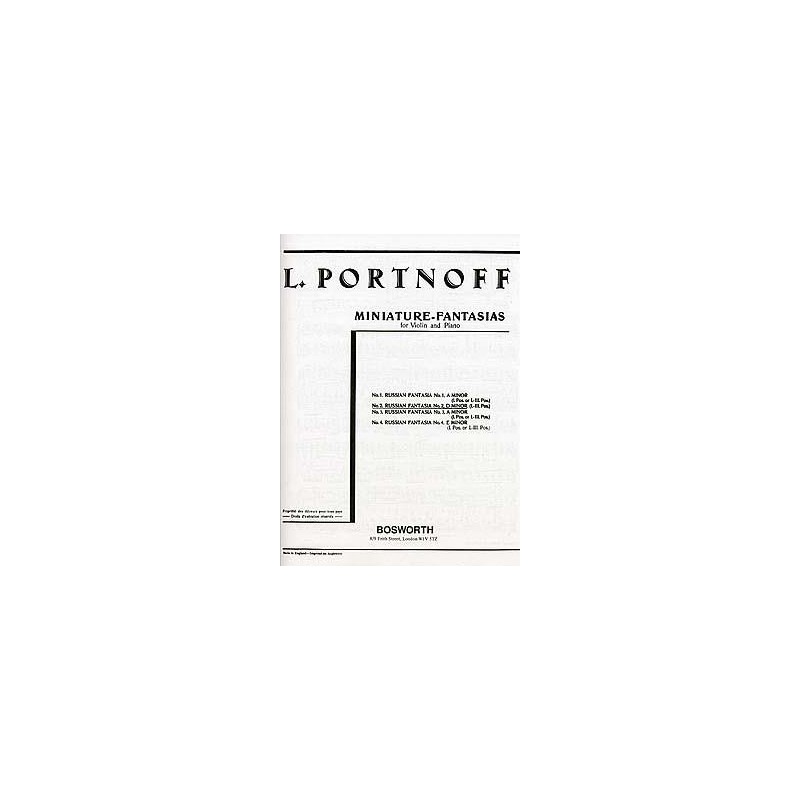 PARTITION VIOLON PORTNOFF FANTAISIE RUSSE N°2 LE KIOSQUE A MUSIQUE