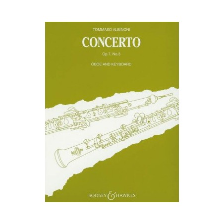 PARTITION ALBINONI CONCERTO HAUTBOIS N°3 BH2200091 LE KIOSQUE A MUSIQUE