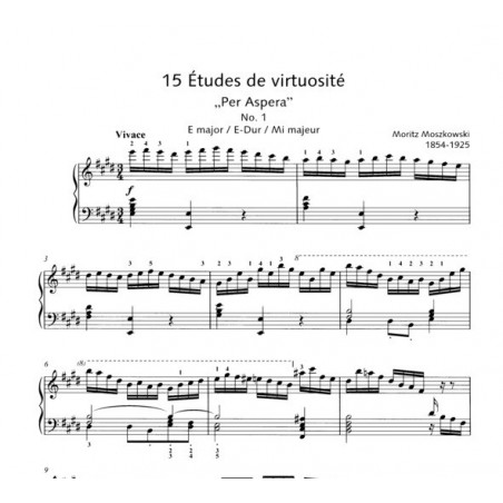 Moszkowski Etudes Per Aspera partition piano
