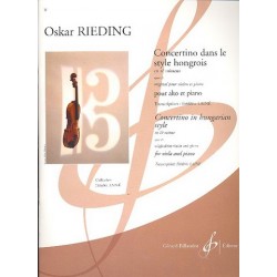 PARTITION ALTO CONCERTINO STYLE HONGROIS OPUS 21 LE KIOSQUE A MUSIQUE