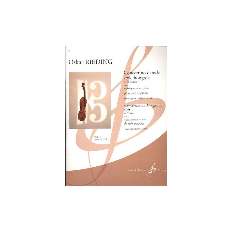 PARTITION ALTO CONCERTINO STYLE HONGROIS OPUS 21 LE KIOSQUE A MUSIQUE