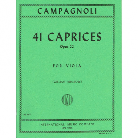 campagnoli 41 caprices partition alto
