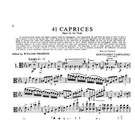 campagnoli 41 caprices partition alto