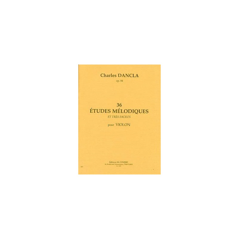 PARTITION VIOLON ETUDES MELODIQUES DE DANCLA EG02035 LE KIOSQUE A MUSIQUE