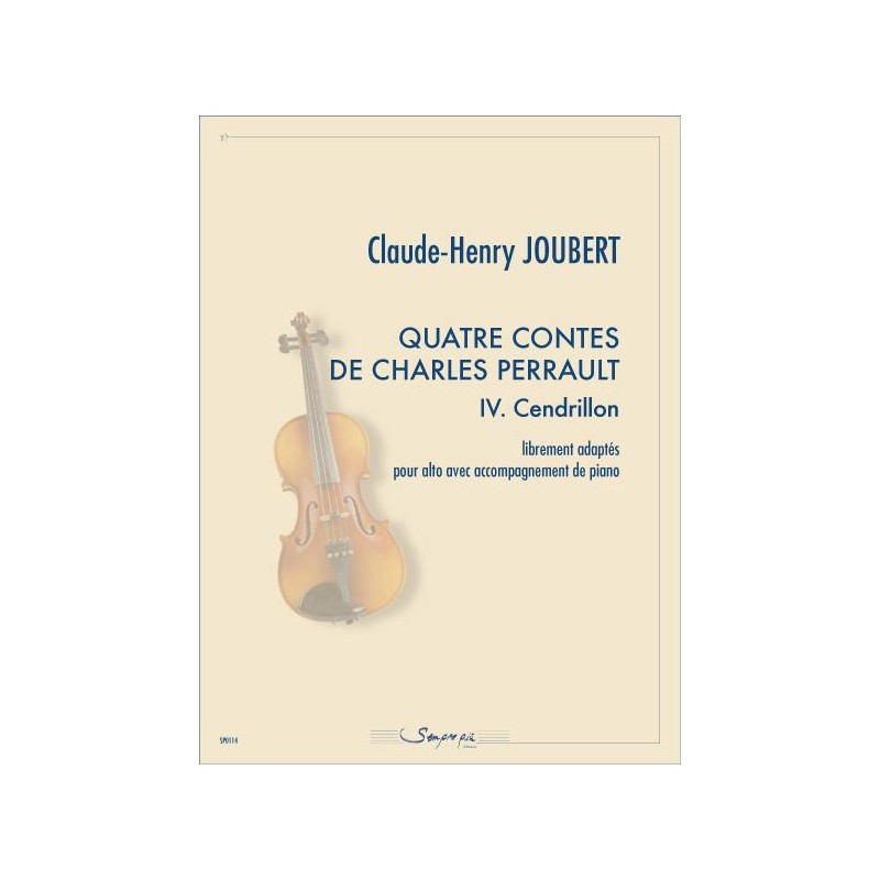 PARTITION ALTO CENDRILLON CLEUDE-HENRY JOUBERT SP0114 LE KIOSQUE A MUSIQUE