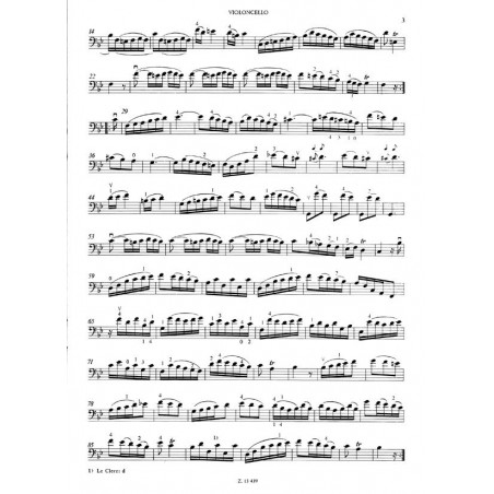 Partition Vivaldi sonates pour violoncelle