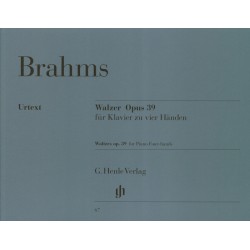 PARTITION PIANO 4 MAINS BRAHMS VALSES HN67 LE KIOSQUE A MUSIQUE