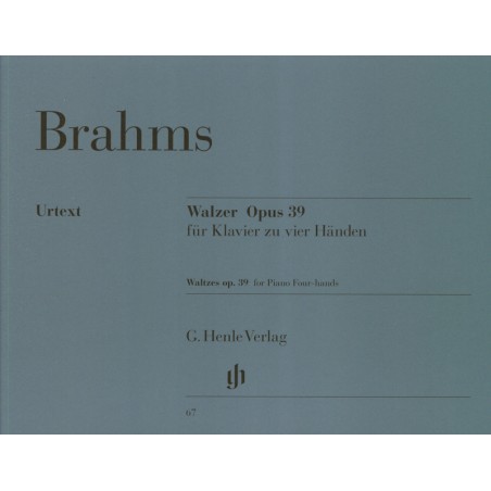 PARTITION PIANO 4 MAINS BRAHMS VALSES HN67 LE KIOSQUE A MUSIQUE