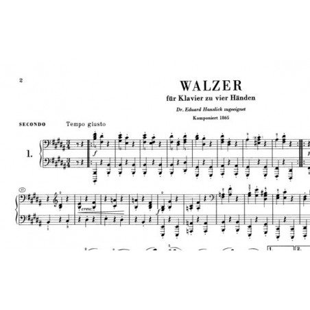 brahms valses partition piano 4 mains