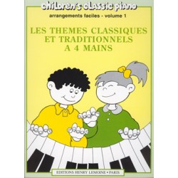 PARTITION PIANO 4 MAINS LES THEMES CLASSIQUES ET TRADITIONNELS HL25423 LE KIOSQUE A MUSIQUE