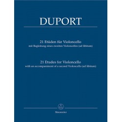 Duport 21 Etudes pour violoncelle partition