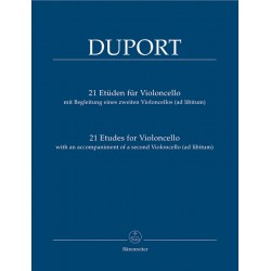 Duport 21 Etudes pour violoncelle partition