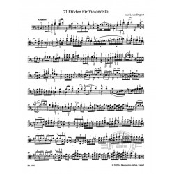 Duport 21 Etudes pour violoncelle partition