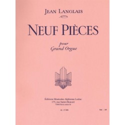 PARTITION JEAN LANGLAIS 9 PIECES POUR GRAND ORGUE AL27888 LE KIOSQUE A MUSIQUE