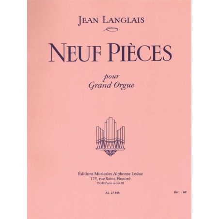 langlais 9 pieces pour grand orgue partition