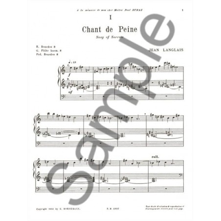 langlais 9 pieces pour grand orgue partition