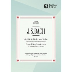 PARTITION BACH GEISTLICHE LIEDER UND ARIEN EB4738 LE KIOSQUE A MUSIQUE