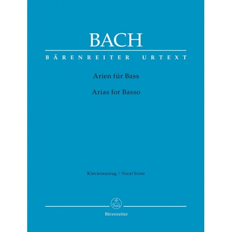 Partition Bach Airs Cantates pour basse BA5214 Le kiosque à musique Avignon