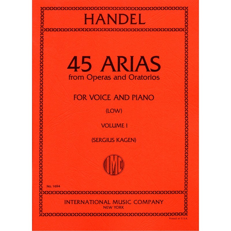 Partition Haendel 45 Arias voix grave IMC1694 Le kiosque à musique Avignon Partition Haendel 45 Arias voix grave IMC1694 Le kiosque à musique Avignon