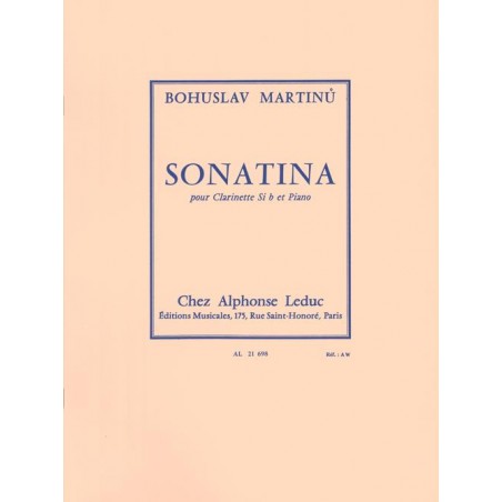 martinu sonatina partition clarinette