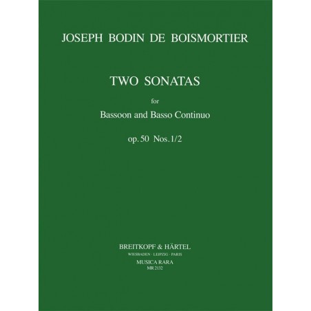 Partition Boismortier 2 Sonates pour basson
