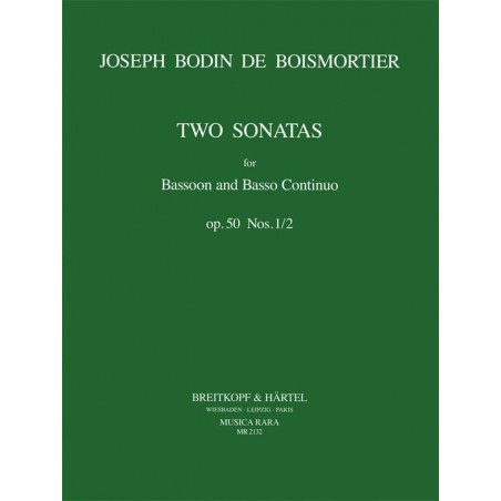 Partition Boismortier 2 Sonates pour basson