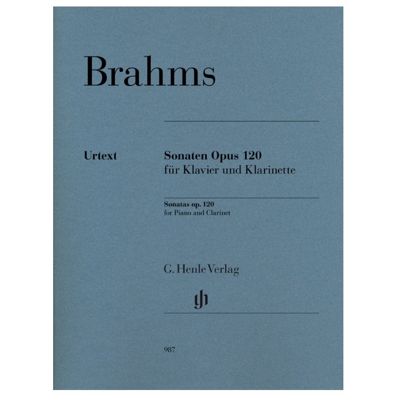 Partition Clarinette Sonates Brahms HN987 Le kiosque à musique Avingon Partition Clarinette Sonates Brahms HN987 Le kiosque à musique Avingon