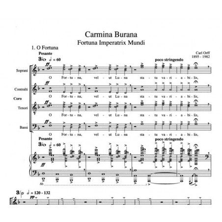 carmina burana partition chant