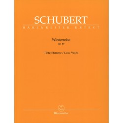 schubert winterreise le voyage d'hiver partition