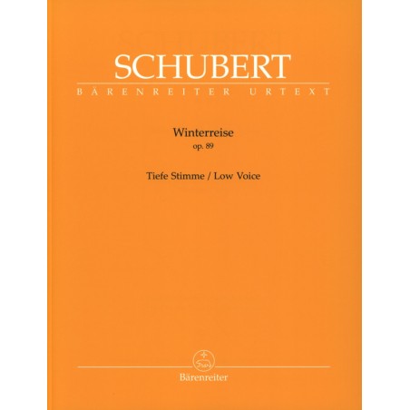 schubert winterreise le voyage d'hiver partition
