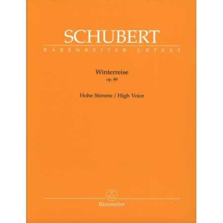 schubert le voyage d'hiver partition