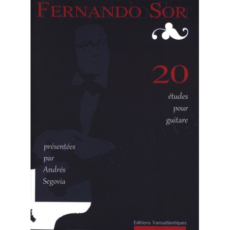 Partition 20 Etudes de Fernando Sor par Segovia