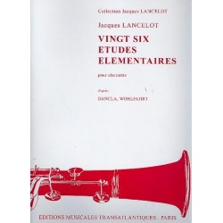 Jacques Lancelot 26 Etudes pour clarinette ETR001000 le kiosque à musique Avignon