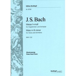 Partition Bach Messe en si EB8700 Le kiosque à musique Avignon