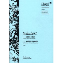 Schubert Messe en sol D167 partition chant