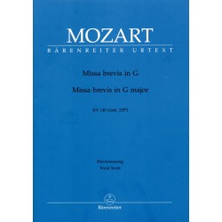 Mozart Messe Breve en sol KV140 partition chant