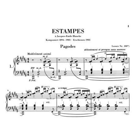 Debussy Estampes partition
