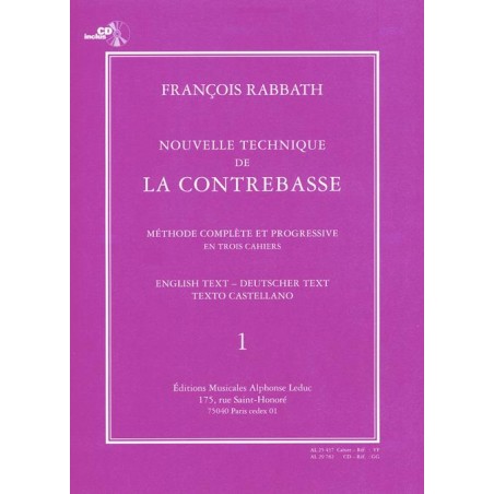 rabbath nouvelle technique de contrebasse partition