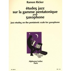 etudes jazz sur la gamme pentatonique partition